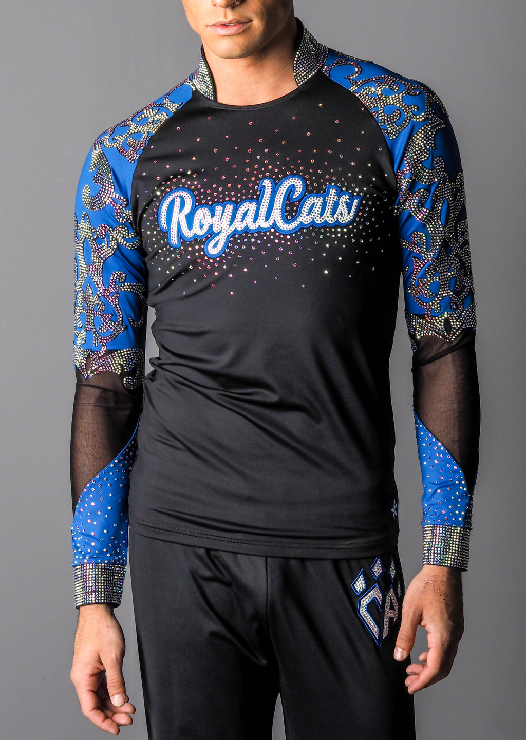 Charlotte Royalcats Uniform Male Top Cheer Athletics Pro Shop 