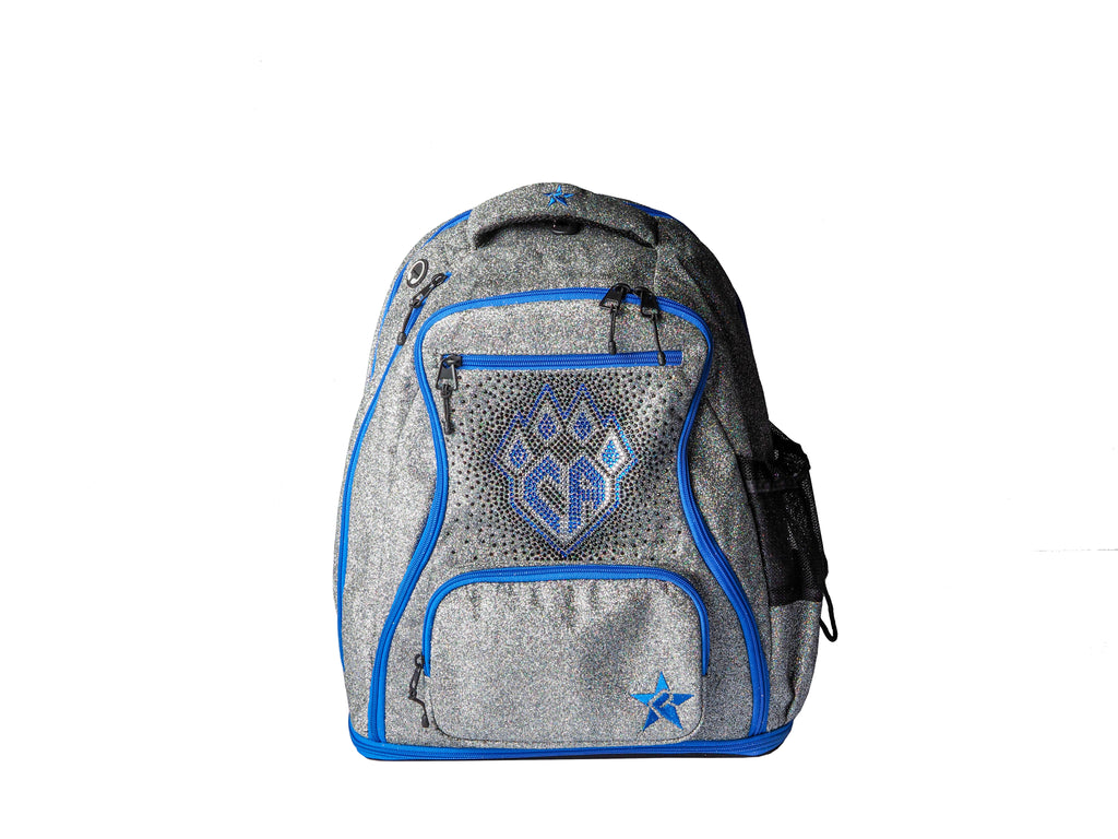 Rebel Dream Bag in Silver with Blue Zipper – Cheer Athletics  display picture 1