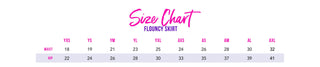 Full Width Size Chart-Flouncy Skirt