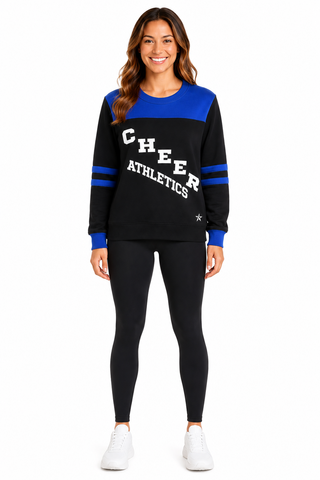 Retro Blue Stripe Sweatshirt- FINAL SALE
