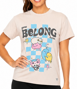 You Belong Here Checkerboard Tee- FINAL SALE