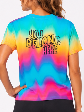 You Belong Here Tie Dye T- FINAL SALE