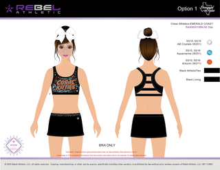 Coral Kitties Sports Bra