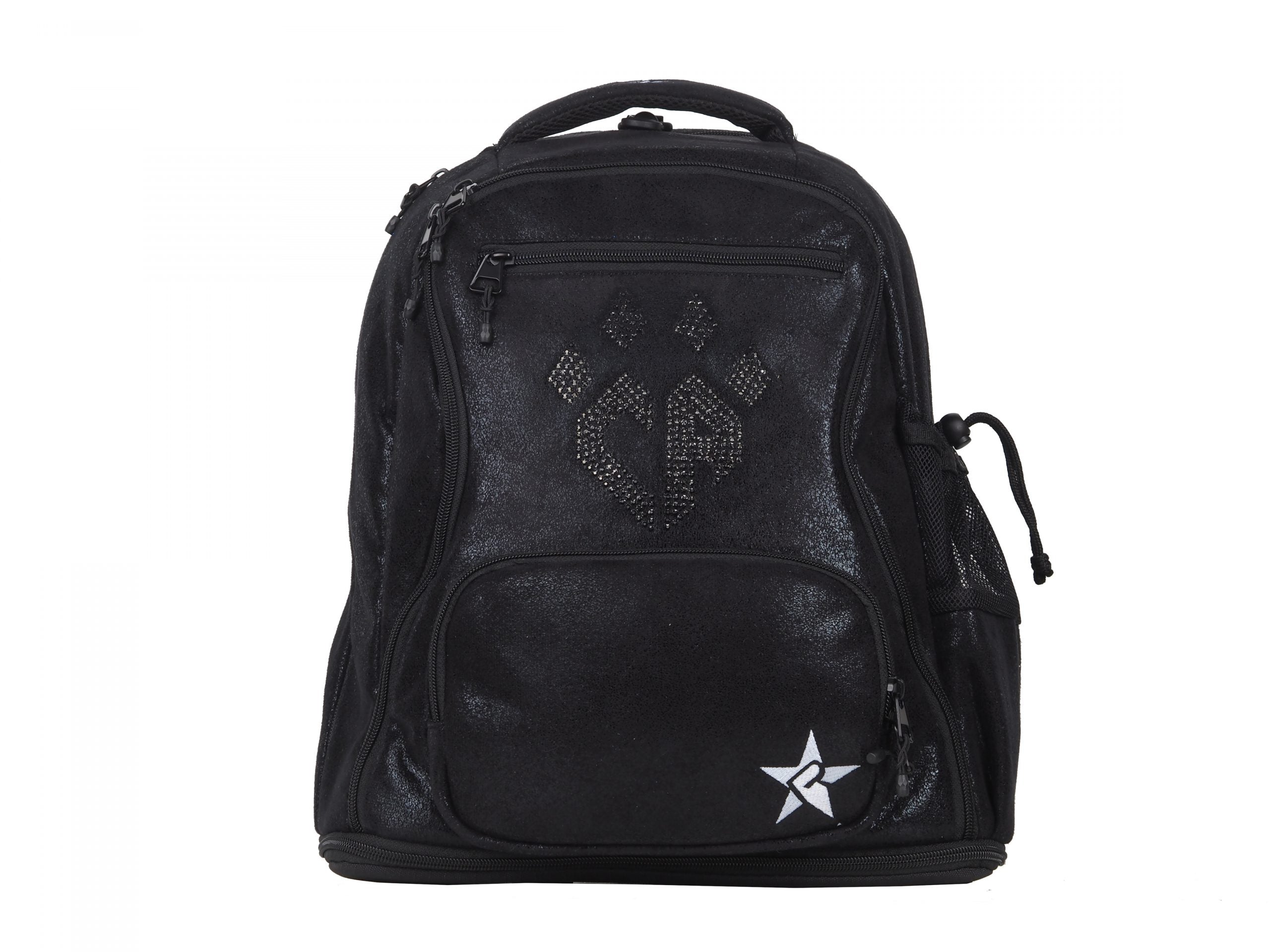 Black Faux Suede Rebel Dream Bag with CA Crystal Logo